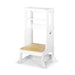 Adjustable Steps2 Learning™ tower - White and Varnish