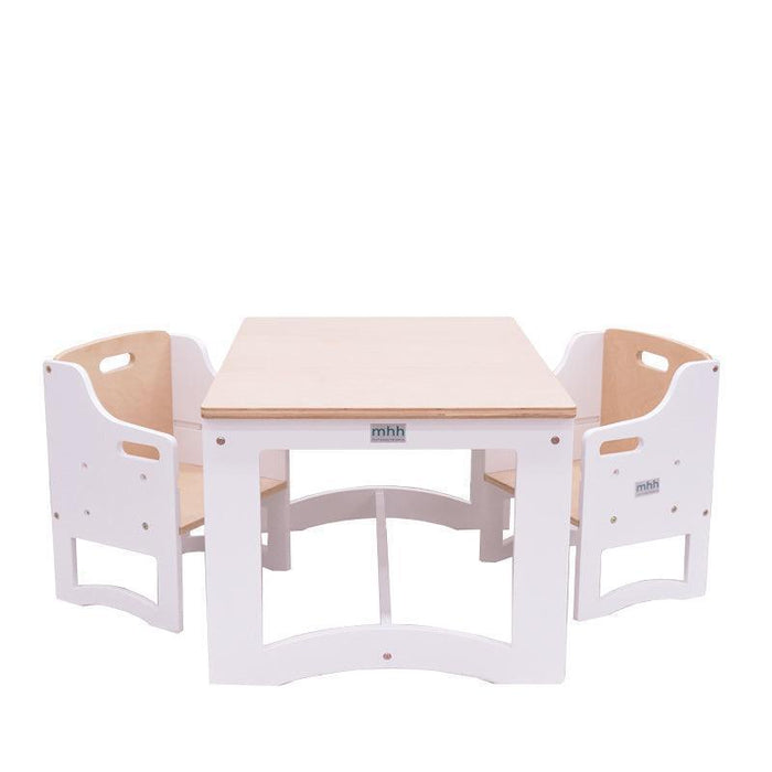 Aspire Single Chair - White and Varnish