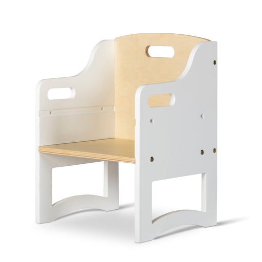 Aspire Single Chair - White and Varnish