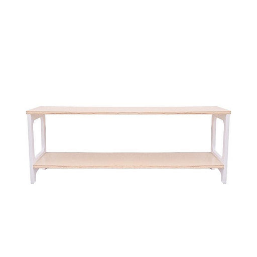 Aspire Single Shelf Bookshelf - White and Varnish