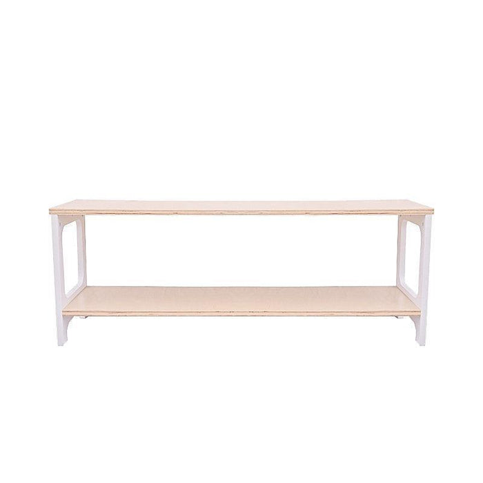 Aspire Single Shelf Bookshelf - White and Varnish