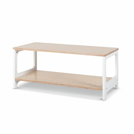 Aspire Single Shelf Bookshelf - White and Varnish