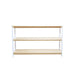 Aspire Slimline Two-Tier Bookshelf - White and Varnish