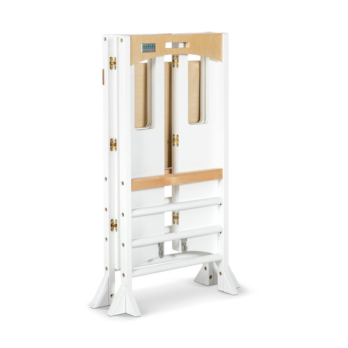 Bi-Fold Tower - White and Varnish