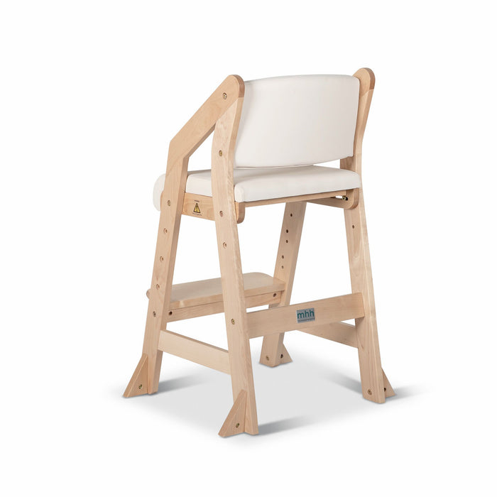 Dine and Grow™ - White and Varnish Dining Chair