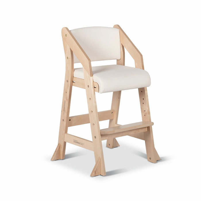 Dine and Grow™ - White and Varnish Dining Chair